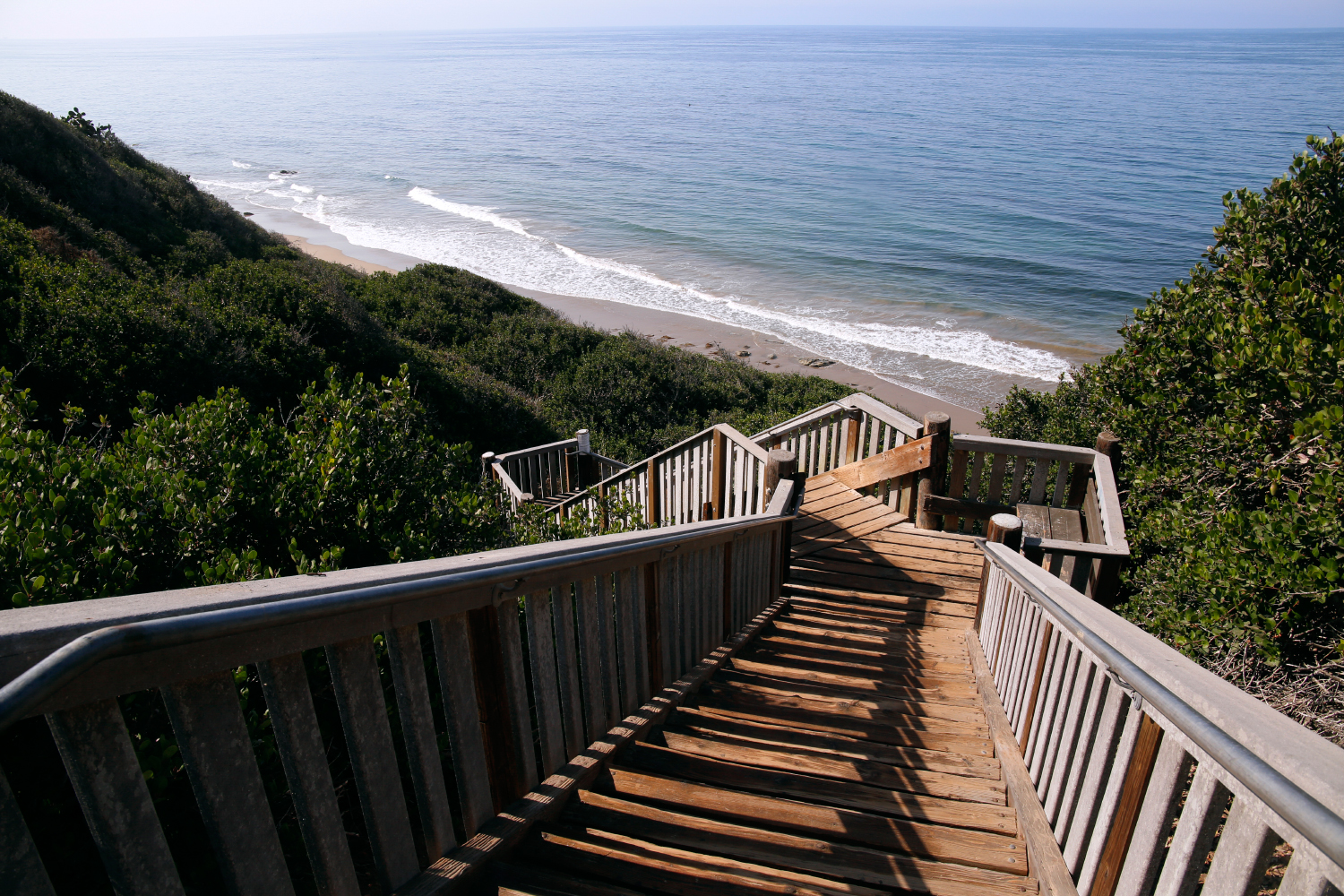 Santa Barbara Beach Wooden Stairs